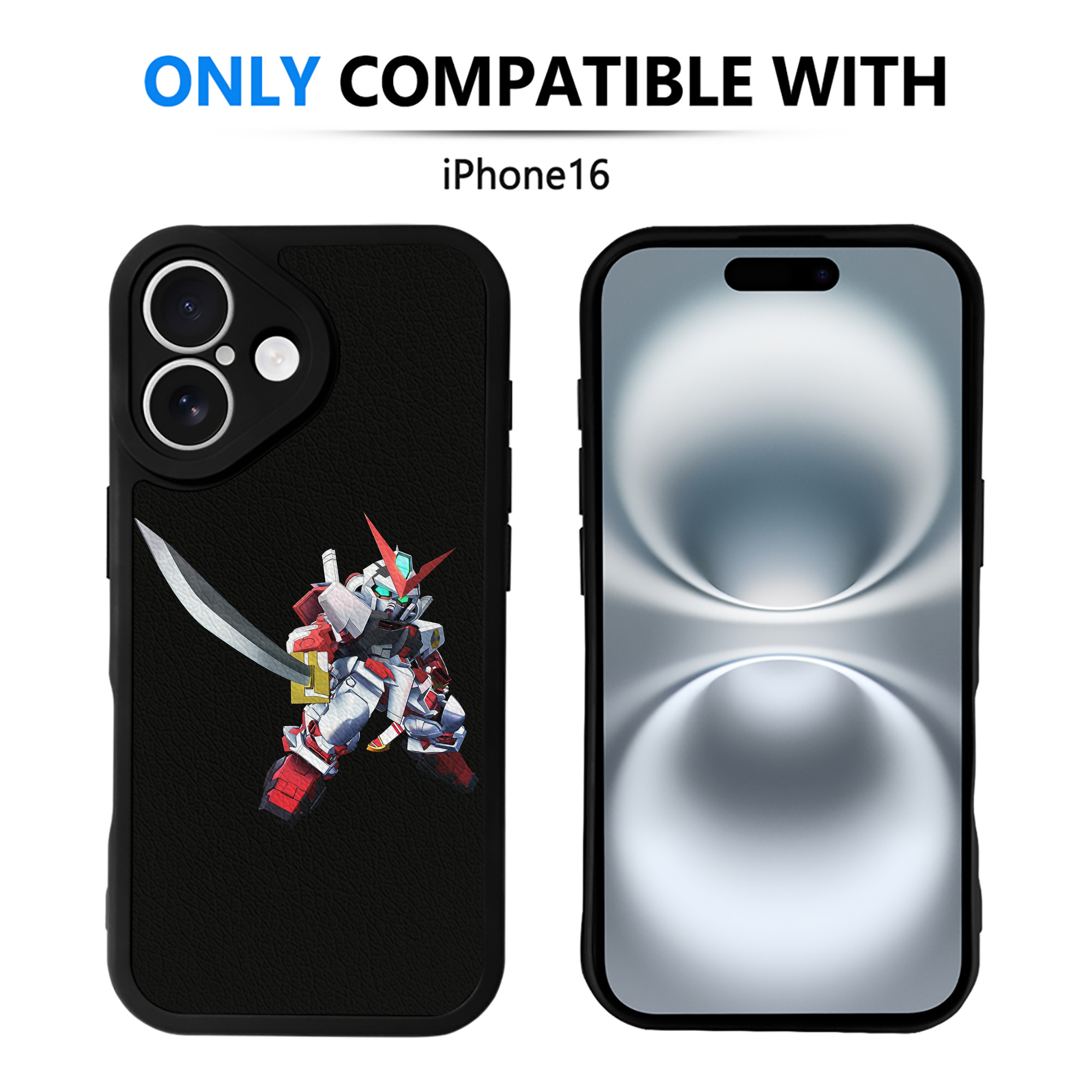 （画像用） 機動戦士ガンダム Mobile Suit Gundam 【iPhone 16シリーズ対応】シリコンスマホケース（レザー調） 材質：シリコン